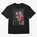 Cristiano Ronaldo and Sir Alex Ferguson Oversized T-Shirt Show Support during FIFA World Cup 2026 Spirit, Filled with Portugal, Messi, Football Passion, Legendary Performances, Festival Vibes and Supporter Community; Great for Watch Parties, Sports