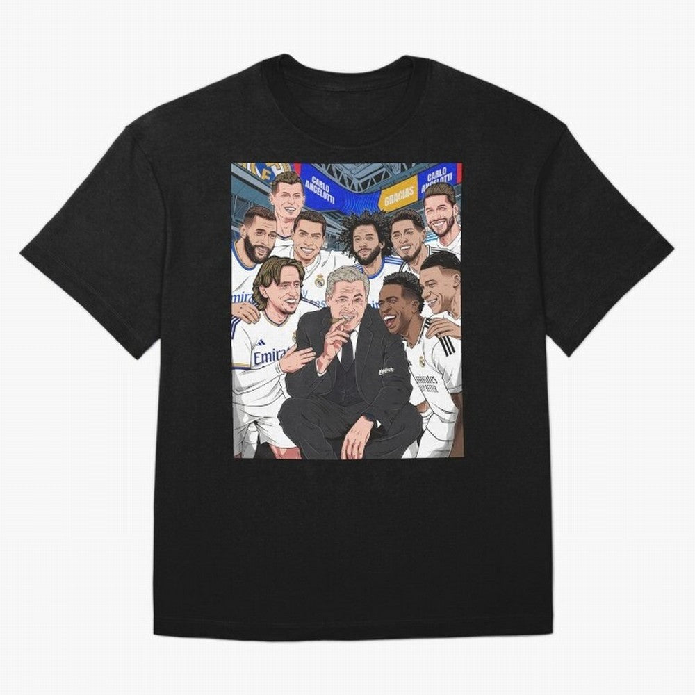 Carlo Ancelotti and Real Madrid Players Oversized T-Shirt Join FIFA World Cup 2026 Group Stage for Fans of Messi and Cristiano Ronaldo and Argentina, Bringing Classic Soccer Heritage, Championship Pressure, Fan Loyalty and International Pride;
