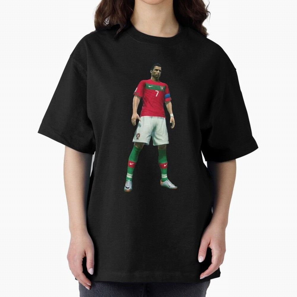 CR7 PES Oversized T-Shirt Remember Iconic Moments from FIFA World Cup 2026 Group Stage Spirit, Capturing France, Mbappe and Neymar, Soccer Culture, Superstar Moments, National Team Dreams and Competitive Fire; Great for Supporters Who Love