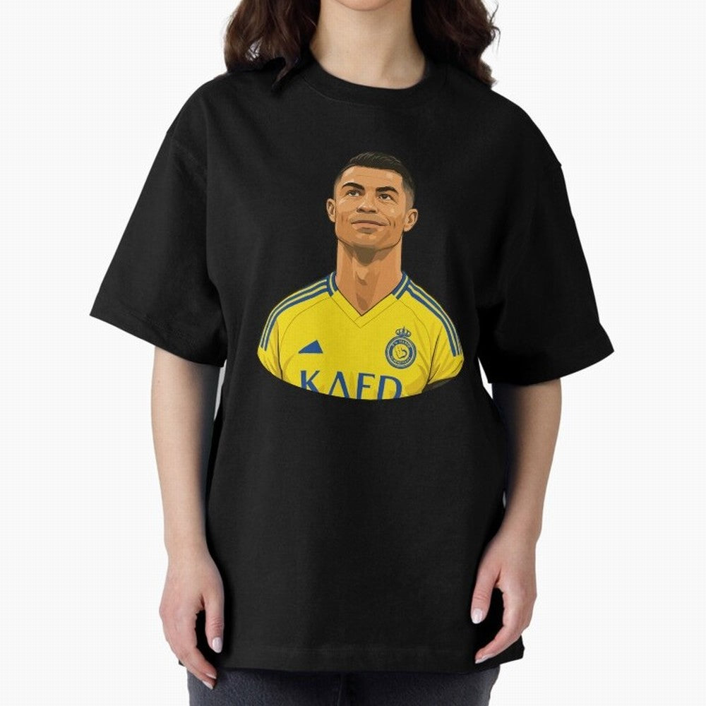 CR7 Oversized T-Shirt Unlock FIFA World Cup 2026 Driven by Messi, Neymar and Mbappe, Spain Energy, Worldwide Fan Energy, Dramatic Goals, Stadium Lights and Championship Celebrations; Ideal for Football Dads, Football Moms, Friends, Collectors and