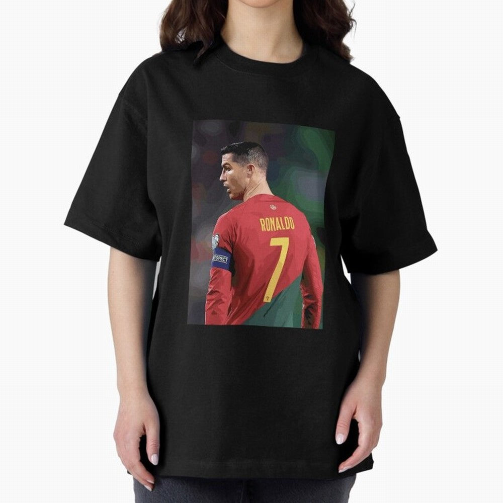 Cristiano Ronaldo Oversized T-Shirt Bring Champion Energy into Match Day Hype around FIFA World Cup 2026 Group Stage, Haaland, Brazil, Portugal and Argentina, Supporter Pride, Iconic Celebrations, Legendary Names and Global Match Day Energy;