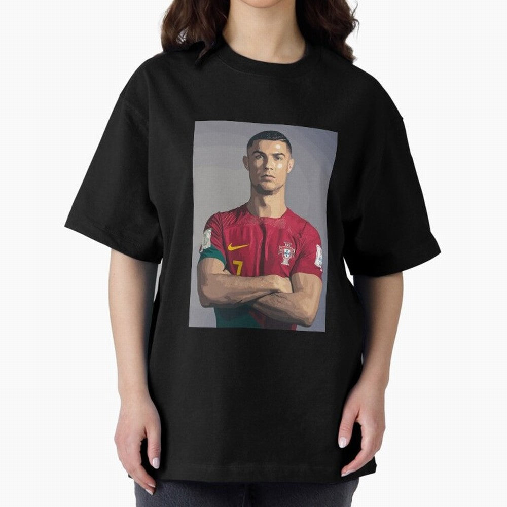 Cristiano Ronaldo Oversized T-Shirt Relive FIFA World Cup 2026 Group Stage Spirit, Inspired by England and Germany, Mbappe, Stadium Chants, National Pride, Trophy Dreams and Unforgettable Football Memories; Created for Match Day Parties, Soccer