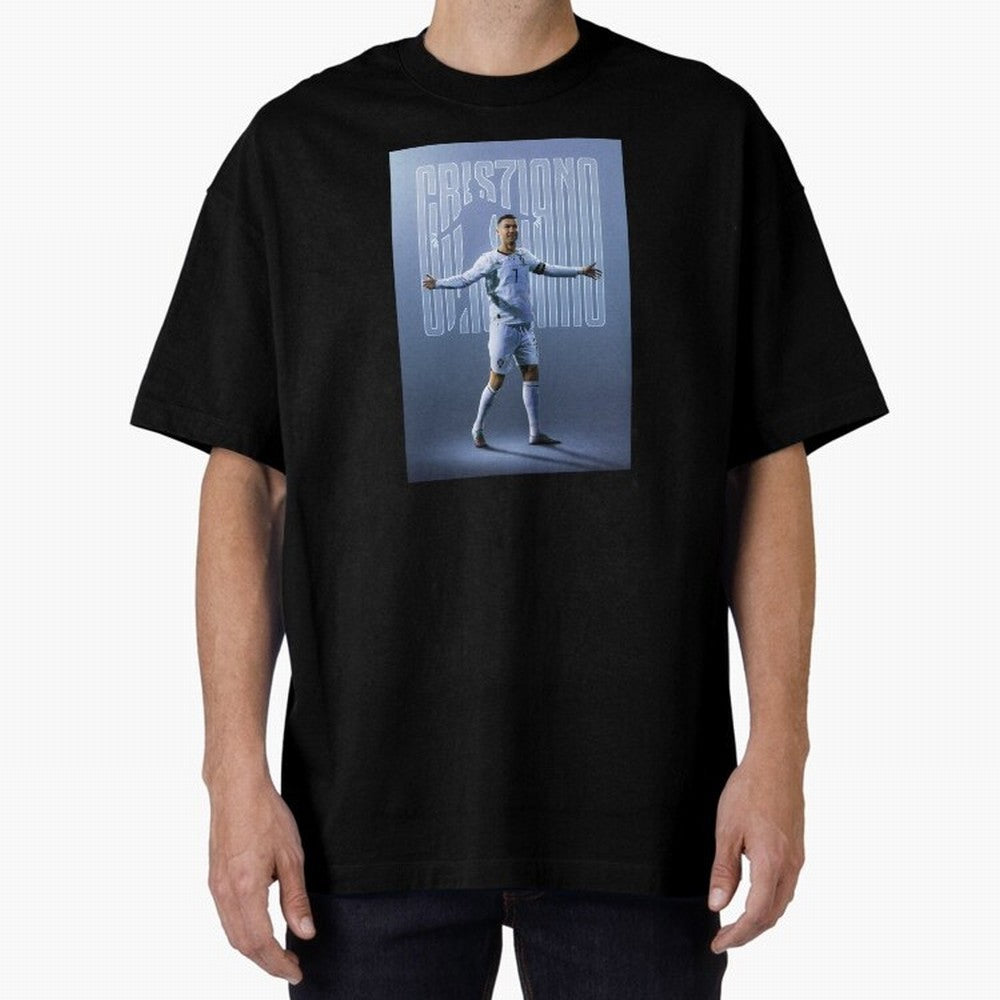 Football Royalty: Cristiano Ronaldo Oversized T-Shirt Relive Match Day Hype around FIFA World Cup 2026 USA Canada Mexico, Cristiano Ronaldo, Haaland and CR7, England and Germany, Sports Nostalgia, International Competition, Famous Players and