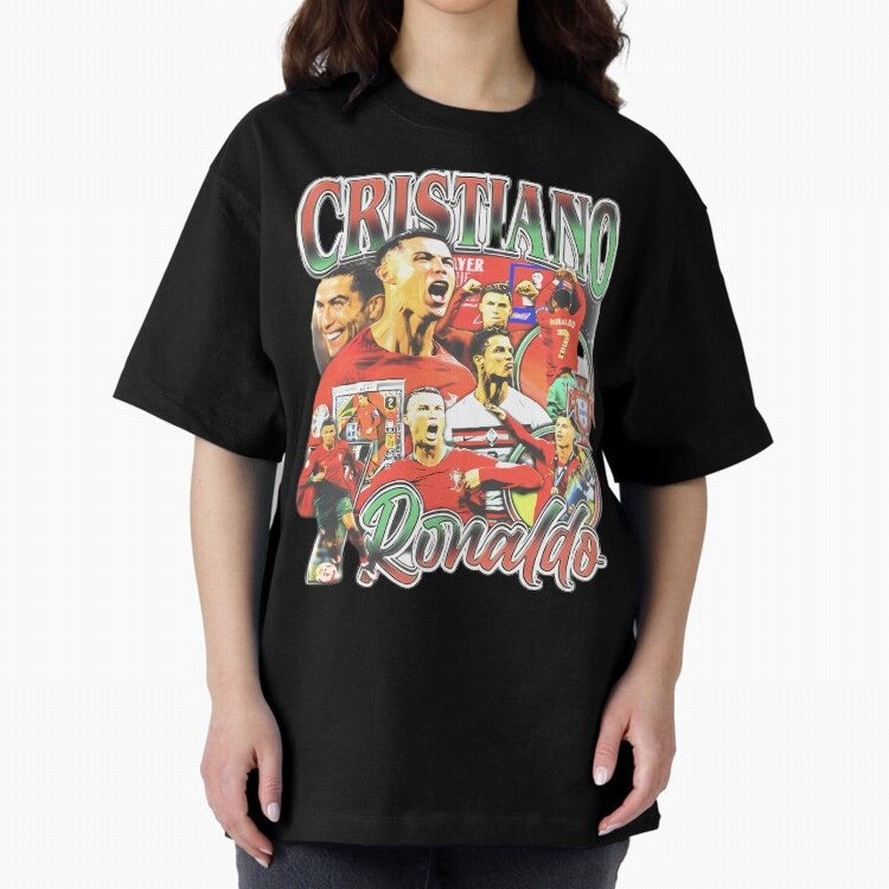 Cristiano Ronaldo Oversized T-Shirt Make Every Kick Count in the FIFA World Cup 2026 Group Stage Journey through CR7 Highlights, England and Germany Pride, Global Supporter Spirit, Legendary Goals, National Colors and Tournament Celebration;