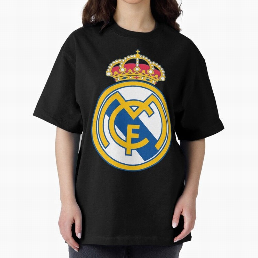 The Madrid CF Oversized T-Shirt Share Match Day Hype around FIFA World Cup 2026 Group Stage, Haaland and Mbappe, Germany, Football Festival Excitement, Trophy Ambitions, Country Rivalries and Star Player Buzz; Perfect for Fans, Collectors, Family