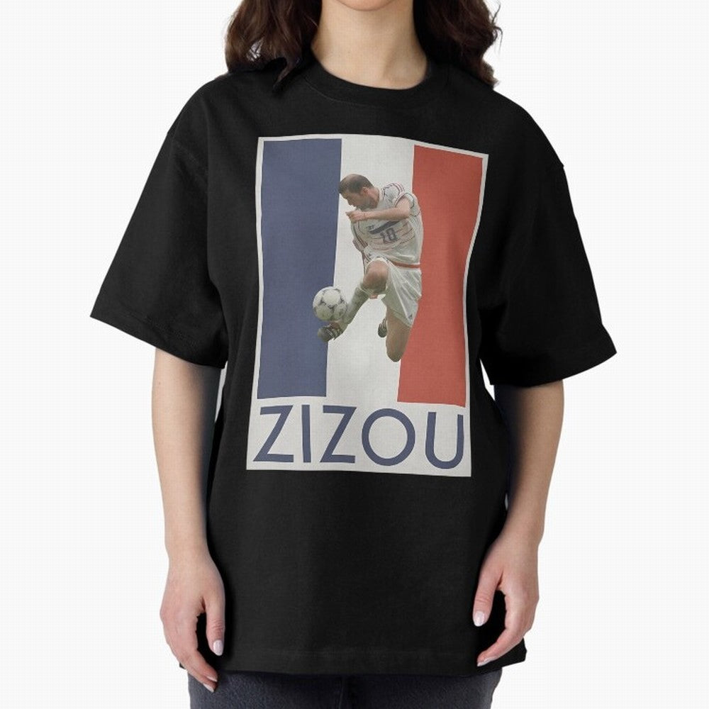 Football - Zidane Oversized T-Shirt Enjoy Global Football Passion for FIFA World Cup 2026 Group Stage, Connected to Neymar, Haaland and Cristiano Ronaldo, Germany, Global Supporter Spirit, Legendary Goals, National Colors and Tournament