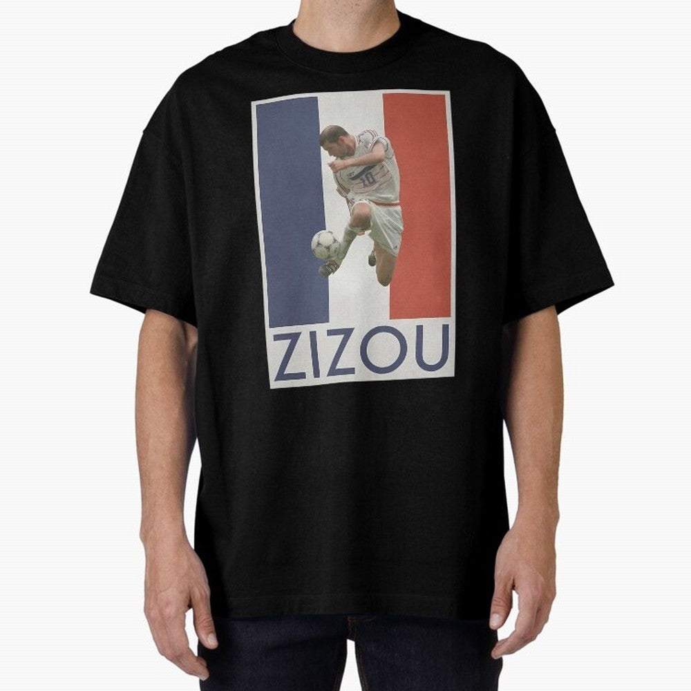 Football - Zidane Oversized T-Shirt Enjoy Global Football Passion for FIFA World Cup 2026 Group Stage, Connected to Neymar, Haaland and Cristiano Ronaldo, Germany, Global Supporter Spirit, Legendary Goals, National Colors and Tournament