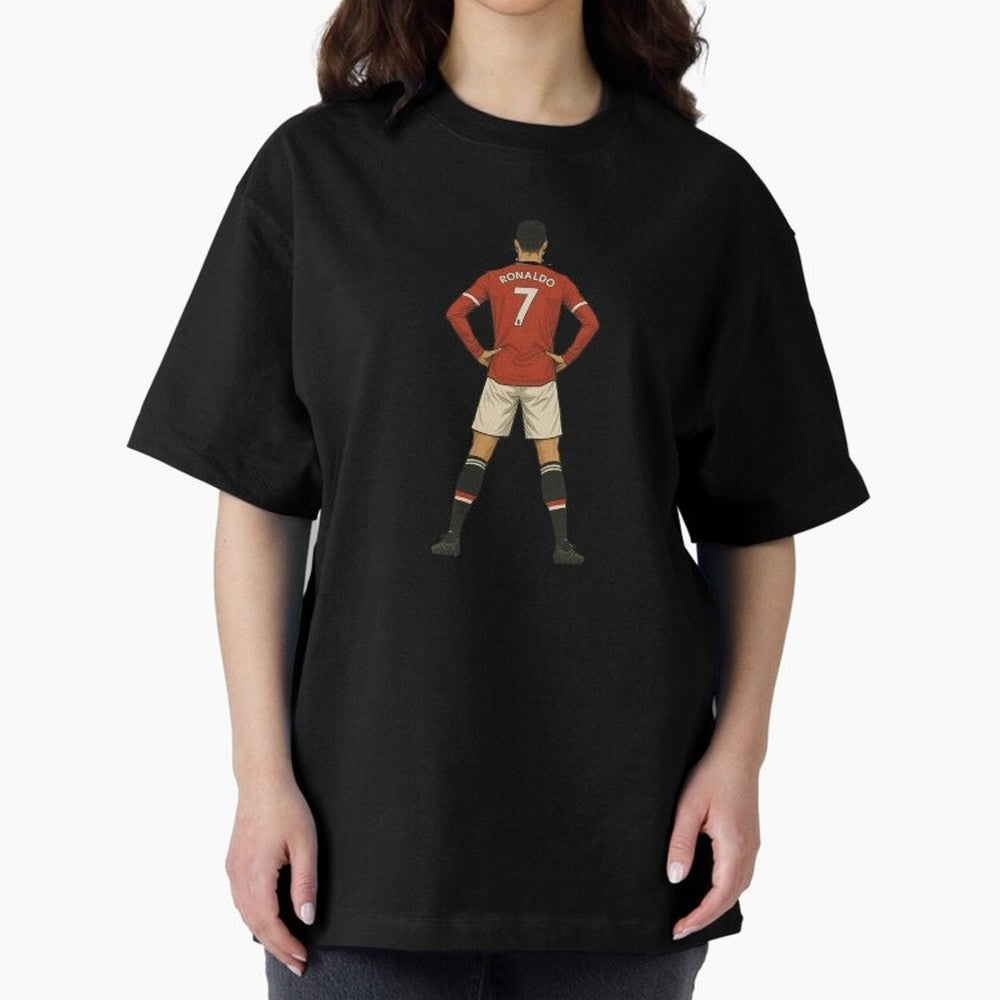 Ronaldo Oversized T-Shirt Celebrate Fan Culture around Global Football Passion for FIFA World Cup 2026, Celebrating CR7, Germany, Classic Soccer Heritage, Championship Pressure, Fan Loyalty and International Pride; Made for Collectors Who Enjoy