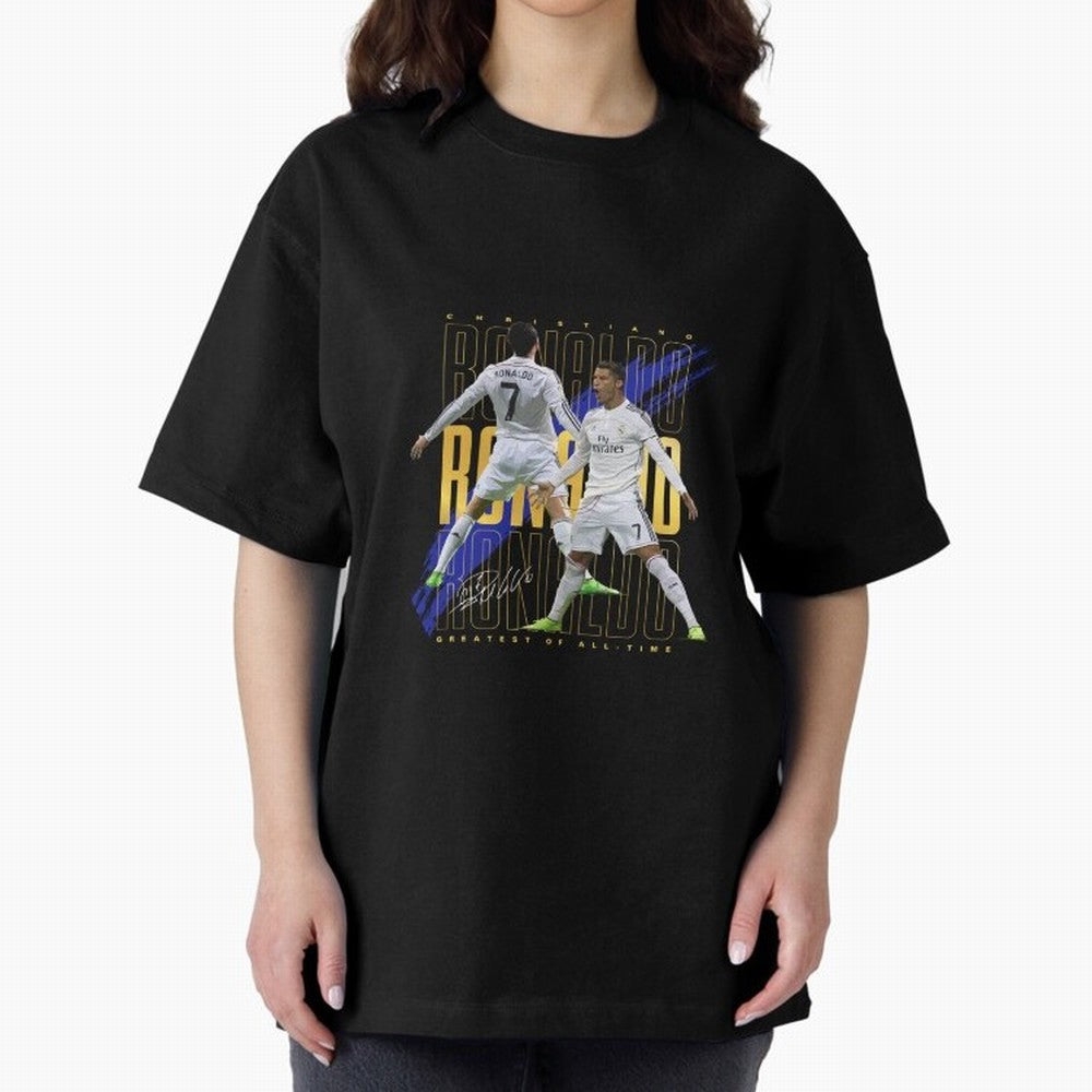 Cristiano Ronaldo Suuiii! Oversized T-Shirt Remember FIFA World Cup 2026 USA Canada Mexico Spirit, Built around England and Germany, Neymar, Haaland and Cristiano Ronaldo, Championship Spirit, Famous Goals, Roaring Crowds and International Football