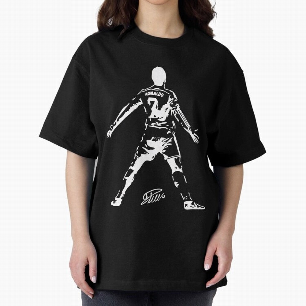 Retro Football Player Celebration Silhouette Artwork For Men And Gift For Soccer Fans Oversized T-Shirt Turn Every Weekend Toward Global Football Passion for FIFA World Cup 2026, Made for Mbappe, Germany, Championship Spirit, Famous Goals, Roaring