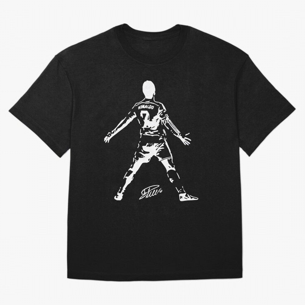 Retro Football Player Celebration Silhouette Artwork For Men And Gift For Soccer Fans Oversized T-Shirt Turn Every Weekend Toward Global Football Passion for FIFA World Cup 2026, Made for Mbappe, Germany, Championship Spirit, Famous Goals, Roaring