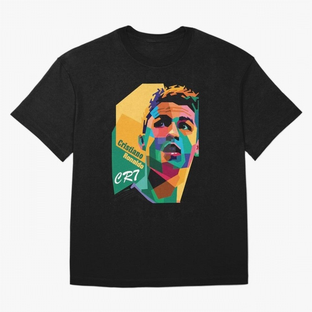 CR7 Pop Art Cristiano Ronaldo Design For Football Fans Gift For Soccer Lovers Oversized T-Shirt Remember FIFA World Cup 2026 USA Canada Mexico for Fans of Haaland and Mbappe and Argentina, France and Brazil, Bringing Global Supporter Spirit,