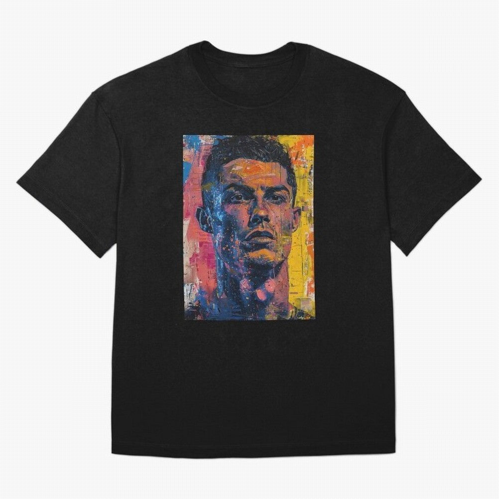Cristiano Ronaldo illustration Oversized T-Shirt Experience the FIFA World Cup 2026 Group Stage Journey through Messi, Neymar and Mbappe Highlights, Netherlands Pride, Global Supporter Spirit, Legendary Goals, National Colors and Tournament