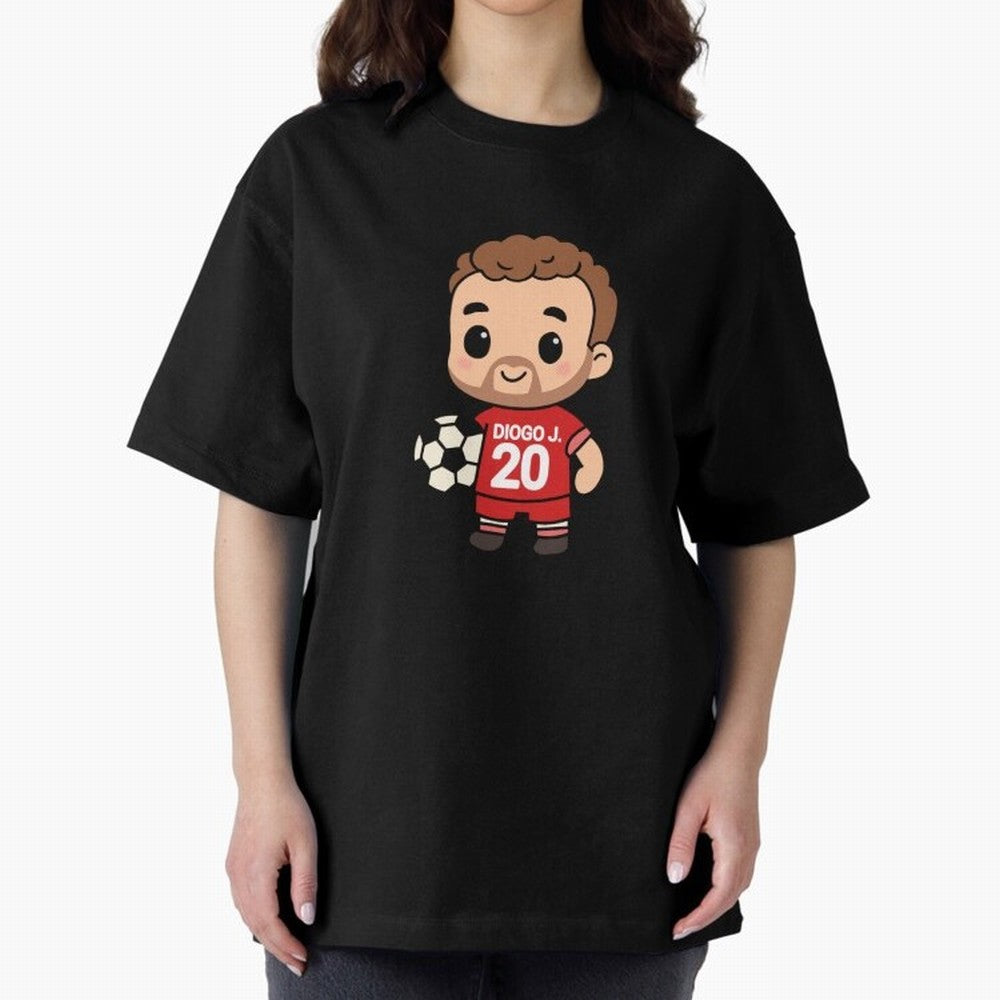 Diogo Jota jersey | manga | cute kawaii | by Nooby Draw Oversized T-Shirt Bring Legendary Rivalry Energy to FIFA World Cup 2026 Group Stage for Fans of Messi and Argentina, France and Brazil, Bringing Vintage Soccer Flavor, Modern Football Stars,