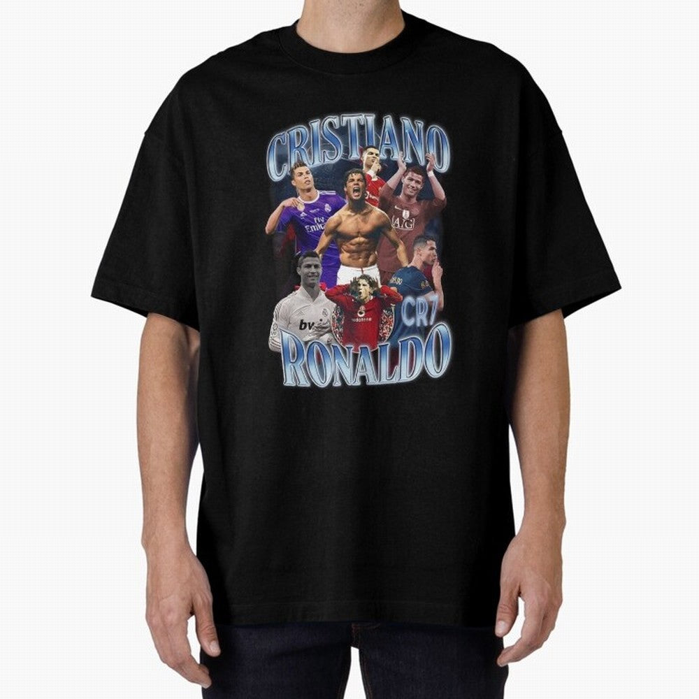 CR7 Oversized T-Shirt Embrace Global Football Passion for FIFA World Cup 2026 Group Stage, Featuring Cristiano Ronaldo, Argentina, Worldwide Fan Energy, Dramatic Goals, Stadium Lights and Championship Celebrations; Great for Watch Parties, Sports
