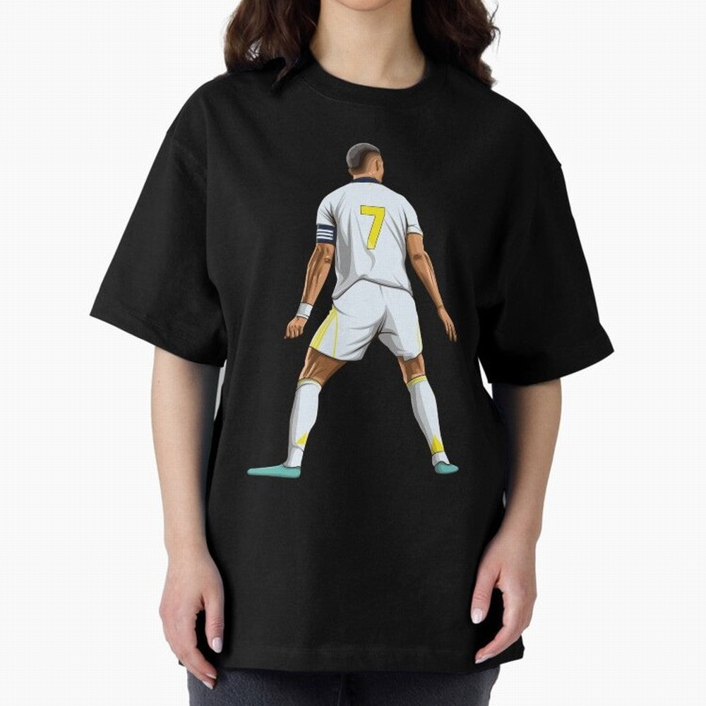 Cristiano Ronaldo Oversized T-Shirt Enjoy Match Day Hype around FIFA World Cup 2026 Group Stage, CR7 and Messi, France and Portugal, Football History, Final Match Energy, Crowd Noise and Once in a Lifetime Moments; Ideal for Fans Who Follow Messi,