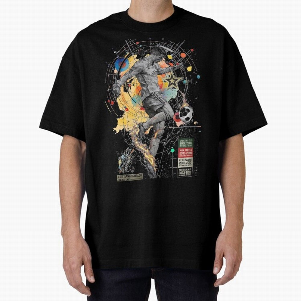 Cristiano Ronaldo Football Playmaker Oversized T-Shirt Represent Fans Who Live for FIFA World Cup 2026 Centered on Haaland and Mbappe, Argentina and Brazil Energy, Stadium Memories, Football Loyalty, International Chants and Championship Tradition;