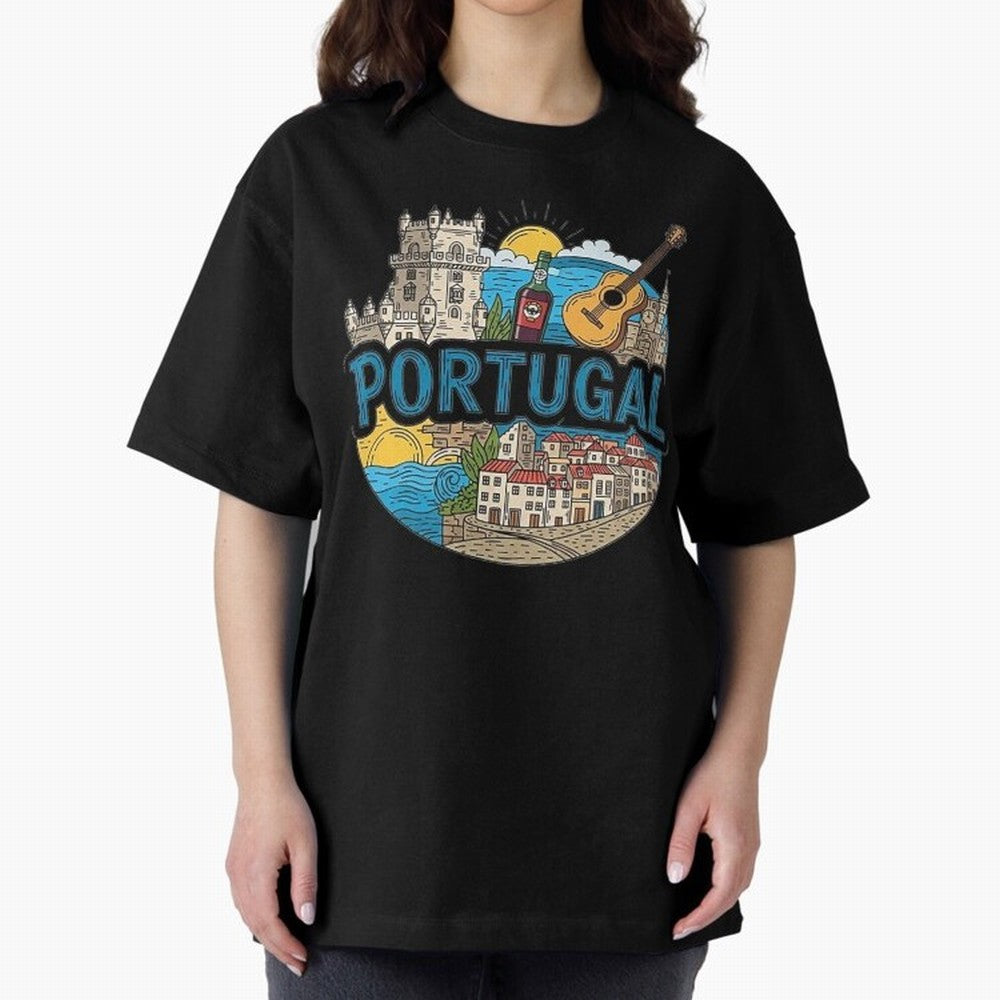 PORTUGAL Oversized T-Shirt Enjoy the Biggest Football Party of Global Football Passion for FIFA World Cup 2026 USA Canada Mexico, Inspired by Haaland, Argentina, Worldwide Fan Energy, Dramatic Goals, Stadium Lights and Championship Celebrations;