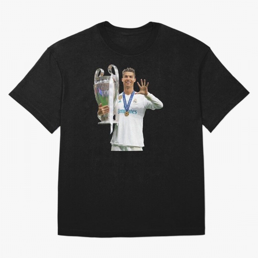 Cristiano Ronaldo with the cup Oversized T-Shirt Bring Champion Energy into FIFA World Cup 2026 Group Stage with Haaland, Brazil Energy, Stadium Chants, National Pride, Trophy Dreams and Unforgettable Football Memories; Perfect for People Who Love