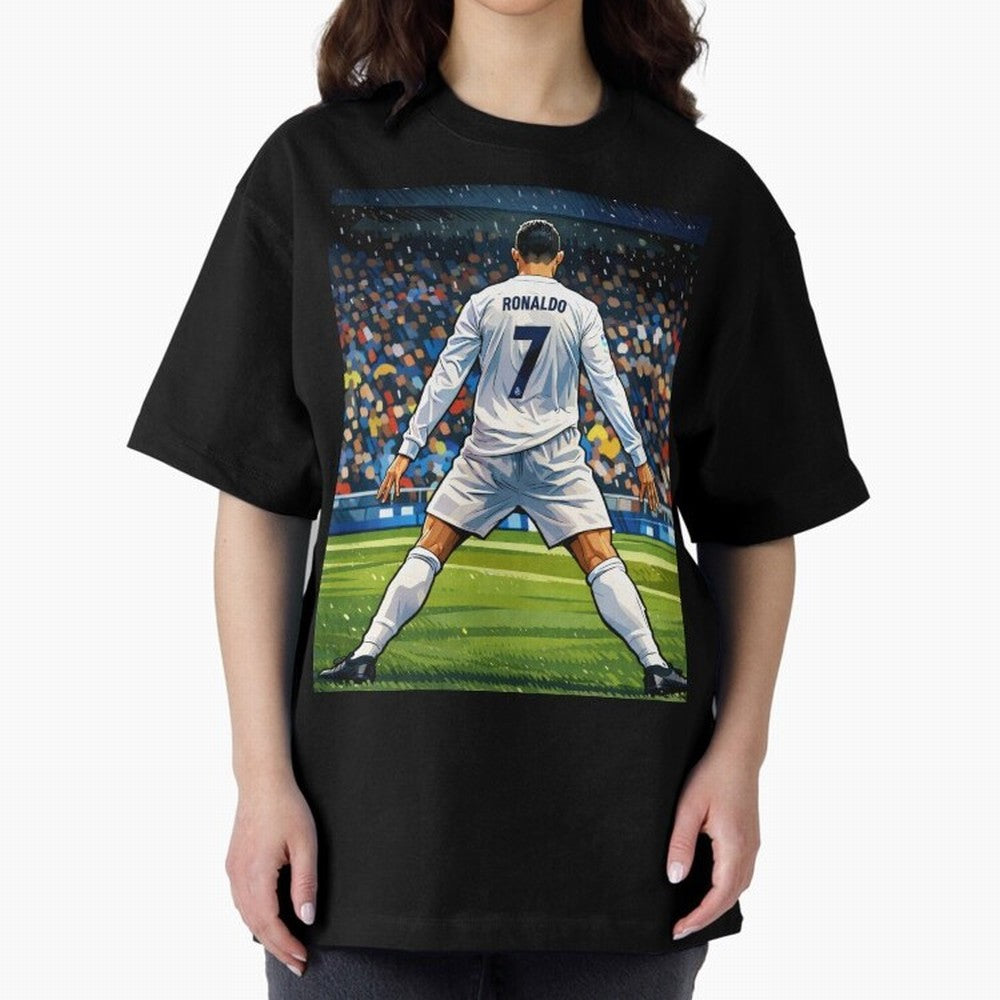 CR7 Oversized T-Shirt Bring Supporter Culture to FIFA World Cup 2026 Group Stage Spirit, Built around France and Portugal, Mbappe and Neymar, Worldwide Fan Energy, Dramatic Goals, Stadium Lights and Championship Celebrations; Made for Die Hard