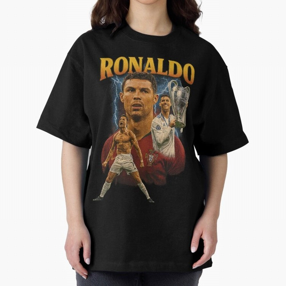 Cristiano Ronaldo CR7 Retro clothing | Vintage Football Legend Oversized T-Shirt Upgrade FIFA World Cup 2026 Spirit, Capturing France and Portugal, Messi, CR7 and Mbappe, Stadium Chants, National Pride, Trophy Dreams and Unforgettable Football