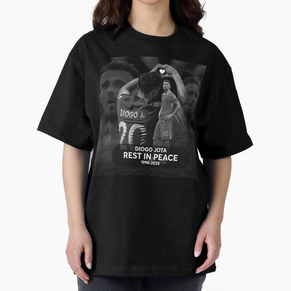 Diogo Jota rest in peace Oversized T-Shirt Support FIFA World Cup 2026 USA Canada Mexico Inspired by Mbappe, Portugal Energy, Retro Football Energy, Iconic Rivalries, Trophy Chase Drama and Stadium Atmosphere; Perfect for People Who Love Argentina,