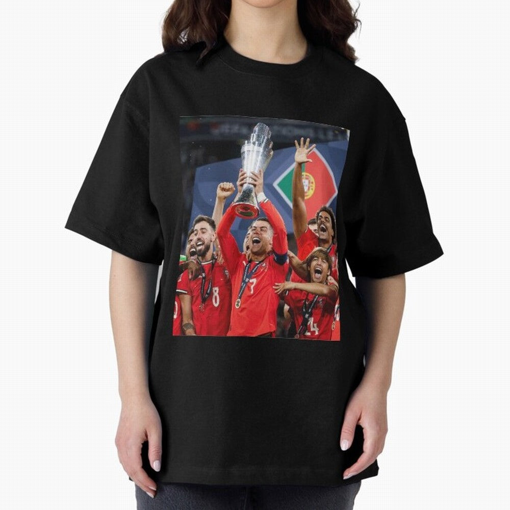 Portugal Football Team | 2025 Champions | Illustration Drawing Oversized T-Shirt Fuel the FIFA World Cup 2026 Journey through Messi, Neymar and Mbappe Highlights, Spain Pride, Game Day Rituals, Football Legends, Country Pride and the Road to the