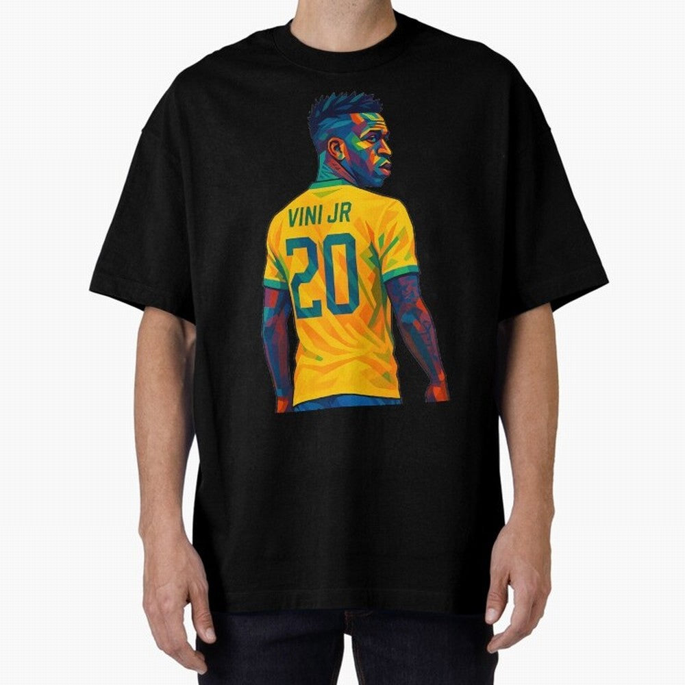 Vini Jr. Oversized T-Shirt Back Your Heroes with Match Day Hype around FIFA World Cup 2026 Group Stage, CR7, Brazil, Portugal and Argentina, Fan Favorite Moments, National Team Passion, Big Match Drama and Soccer History; Ideal for Passionate Fans