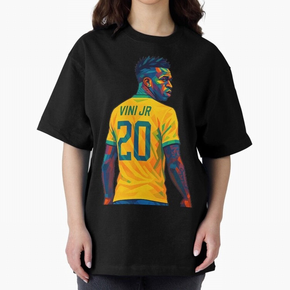 Vini Jr. Oversized T-Shirt Back Your Heroes with Match Day Hype around FIFA World Cup 2026 Group Stage, CR7, Brazil, Portugal and Argentina, Fan Favorite Moments, National Team Passion, Big Match Drama and Soccer History; Ideal for Passionate Fans