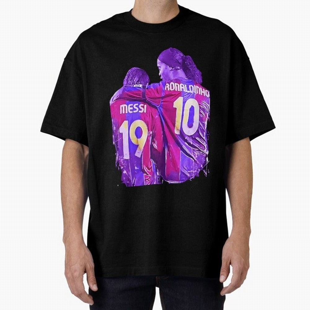 ronaldinho and messi - goat Oversized T-Shirt Show Passion for the Stars of FIFA World Cup 2026 USA Canada Mexico Made for Messi, England Energy, Champion Mindset, Group Stage Buzz, Knockout Tension and Passionate Fan Culture; Perfect for People