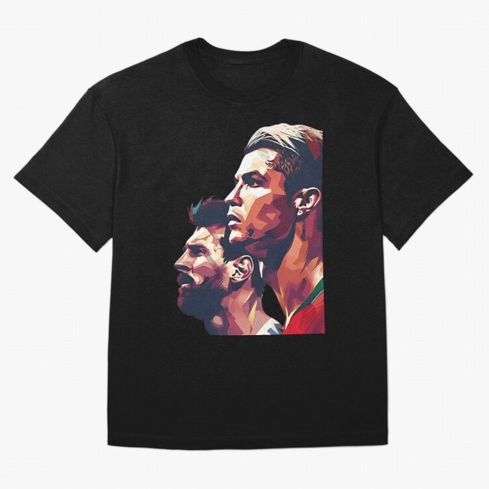 ronaldo and messi - Goat Oversized T-Shirt Celebrate the Magic of FIFA World Cup 2026 for Fans of Cristiano Ronaldo and Argentina and Brazil, Bringing Fan Favorite Moments, National Team Passion, Big Match Drama and Soccer History; Great for Watch