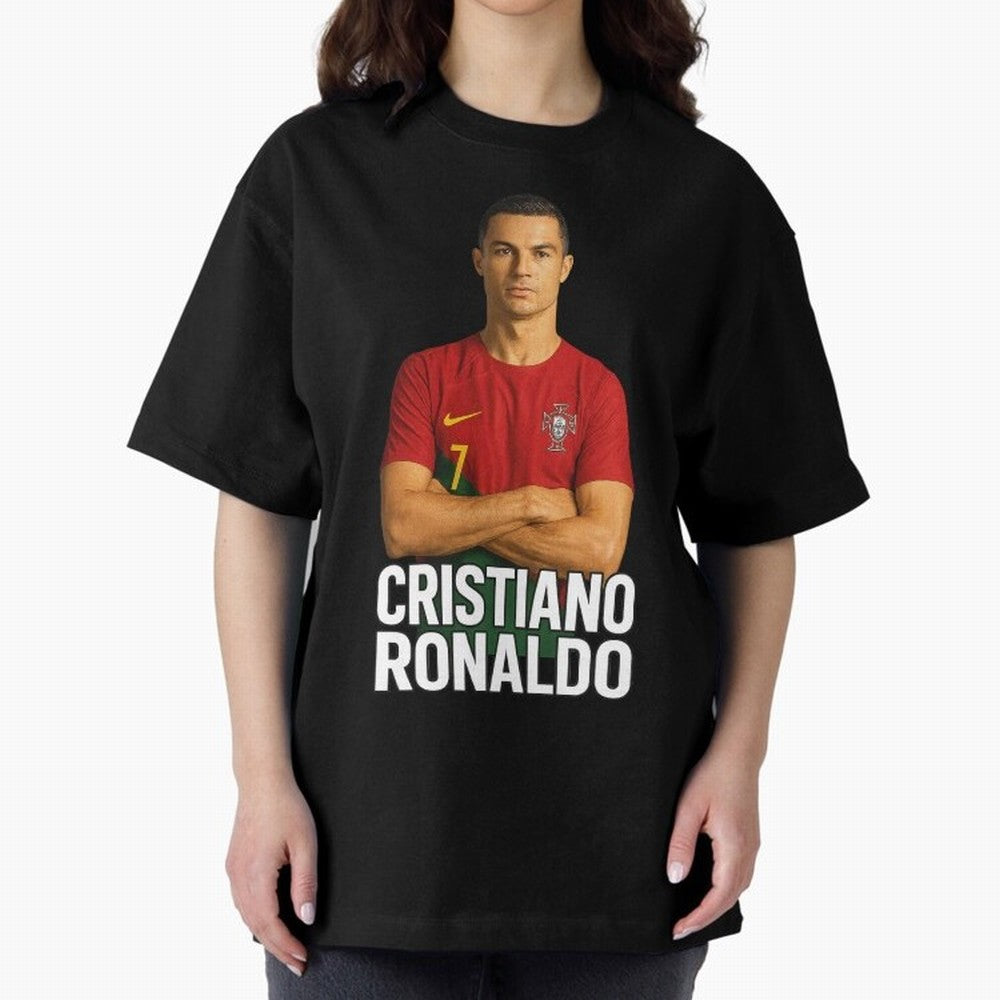 Cristiano Ronaldo Oversized T-Shirt Celebrate Unforgettable Nights in FIFA World Cup 2026 Group Stage Celebrating Haaland, Netherlands Energy, Football History, Final Match Energy, Crowd Noise and Once in a Lifetime Moments; Made for Collectors Who
