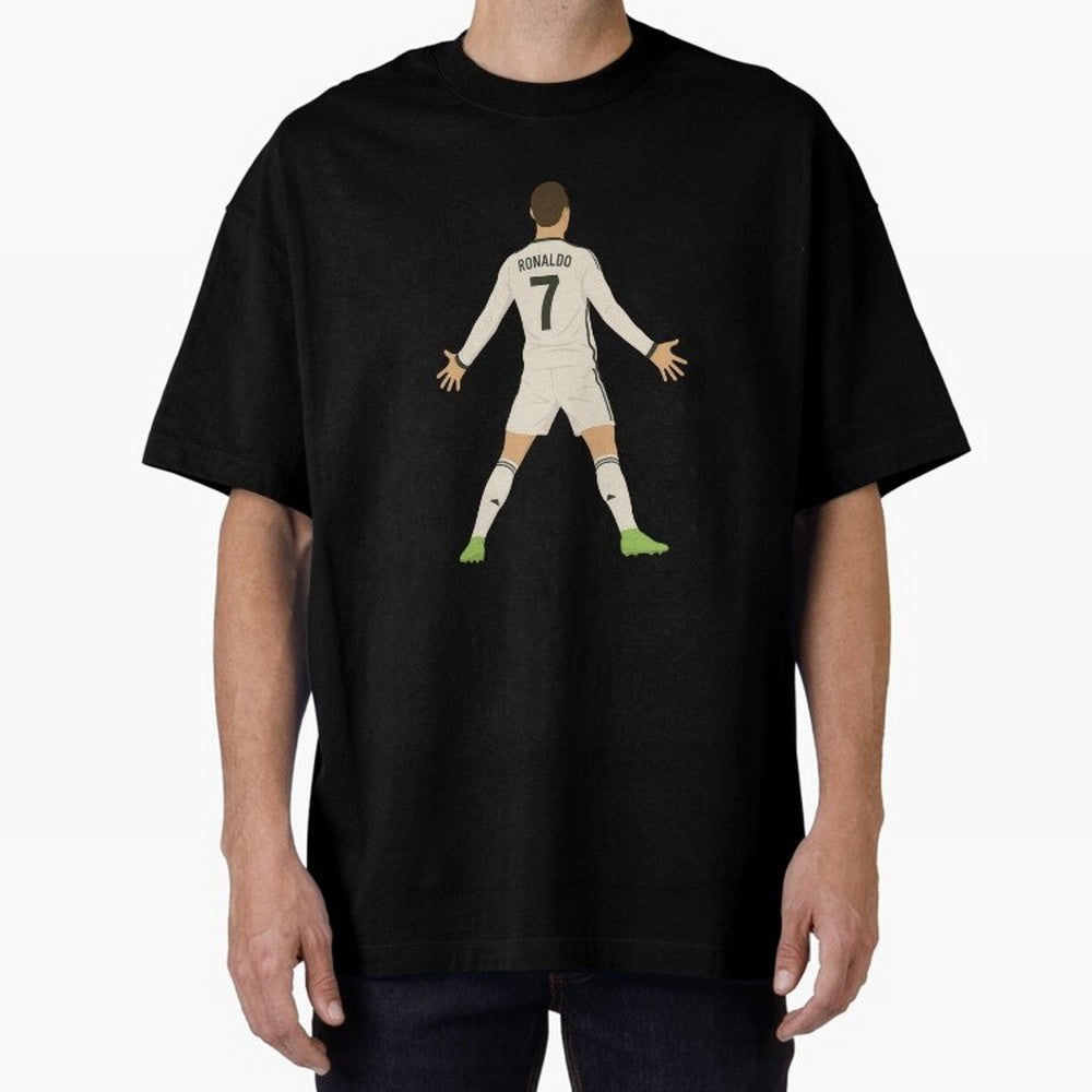 Cristiano Ronaldo Iconic Celebration Oversized T-Shirt Bring World Football Passion into FIFA World Cup 2026 USA Canada Mexico Featuring Haaland and Mbappe, Spain Energy, Championship Spirit, Famous Goals, Roaring Crowds and International Football