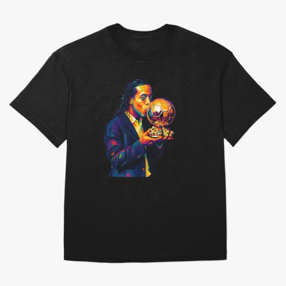 Ronaldinho Wpap Art Oversized T-Shirt Experience the FIFA World Cup 2026 USA Canada Mexico Journey through CR7 Highlights, England Pride, Vintage Soccer Flavor, Modern Football Stars, National Flags and Final Night Emotion; Perfect for Supporters