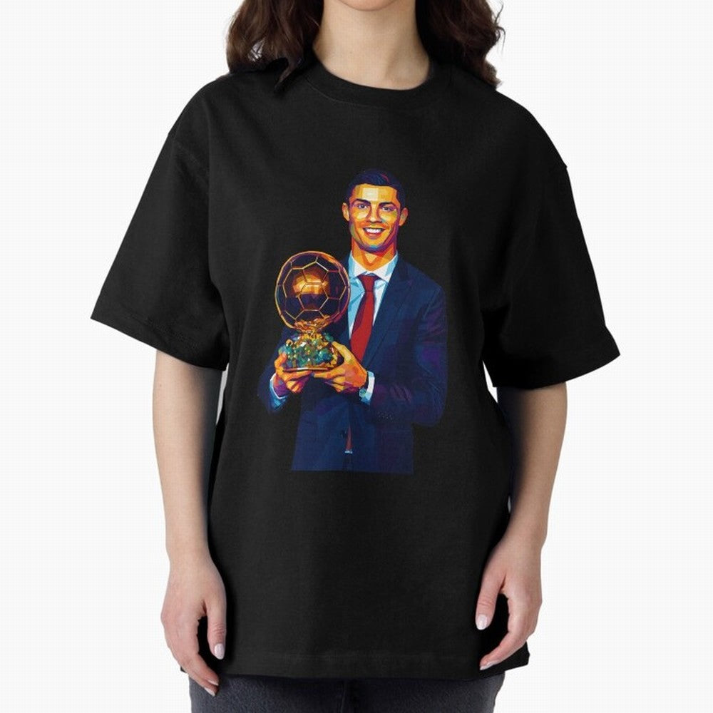 Cristiano Ronaldo Wpap Art Oversized T-Shirt Celebrate Rivalries and Pride in Match Day Hype around FIFA World Cup 2026, Cristiano Ronaldo, France and Portugal, Game Day Rituals, Football Legends, Country Pride and the Road to the Final; Ideal for