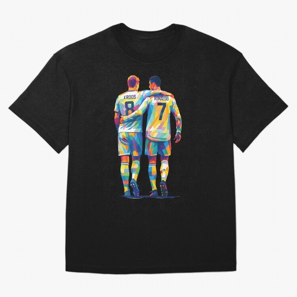 Cristiano Ronaldo & Toni Kroos Wpap Art Oversized T-Shirt Bring International Match Energy to Global Football Passion for FIFA World Cup 2026 USA Canada Mexico, Capturing Cristiano Ronaldo, Germany, Stadium Chants, National Pride, Trophy Dreams and