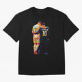 Cristiano Ronaldo & Neymar JR Wpap Art Oversized T-Shirt Follow the Road to FIFA World Cup 2026 Group Stage Spirit, Built around France, Messi, Neymar and Mbappe, Championship Spirit, Famous Goals, Roaring Crowds and International Football Unity;