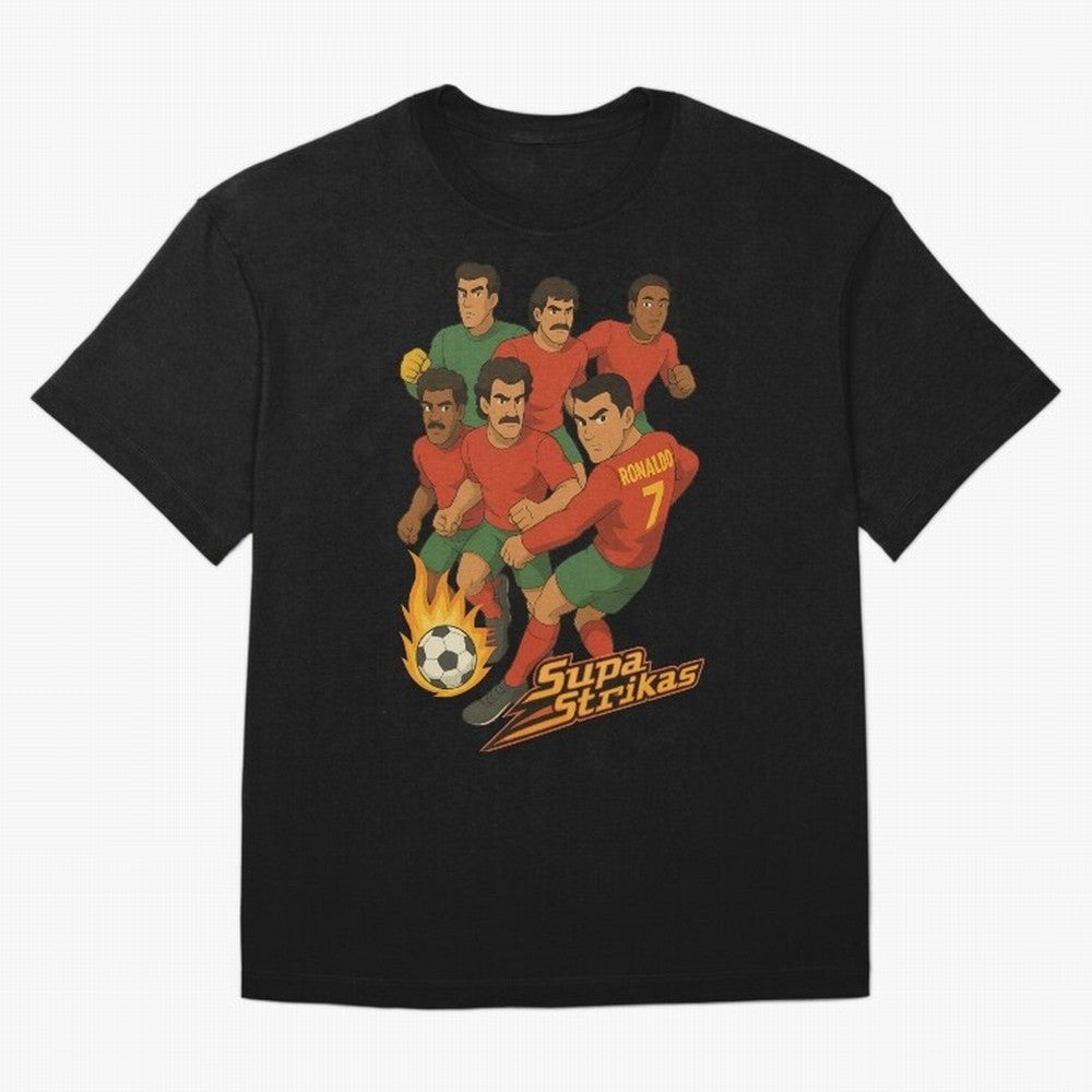 Supastrikas Portugal Team Version Oversized T-Shirt Celebrate Classic Football Spirit in FIFA World Cup 2026 for Fans of CR7 and England and Germany, Bringing Stadium Memories, Football Loyalty, International Chants and Championship Tradition; Made