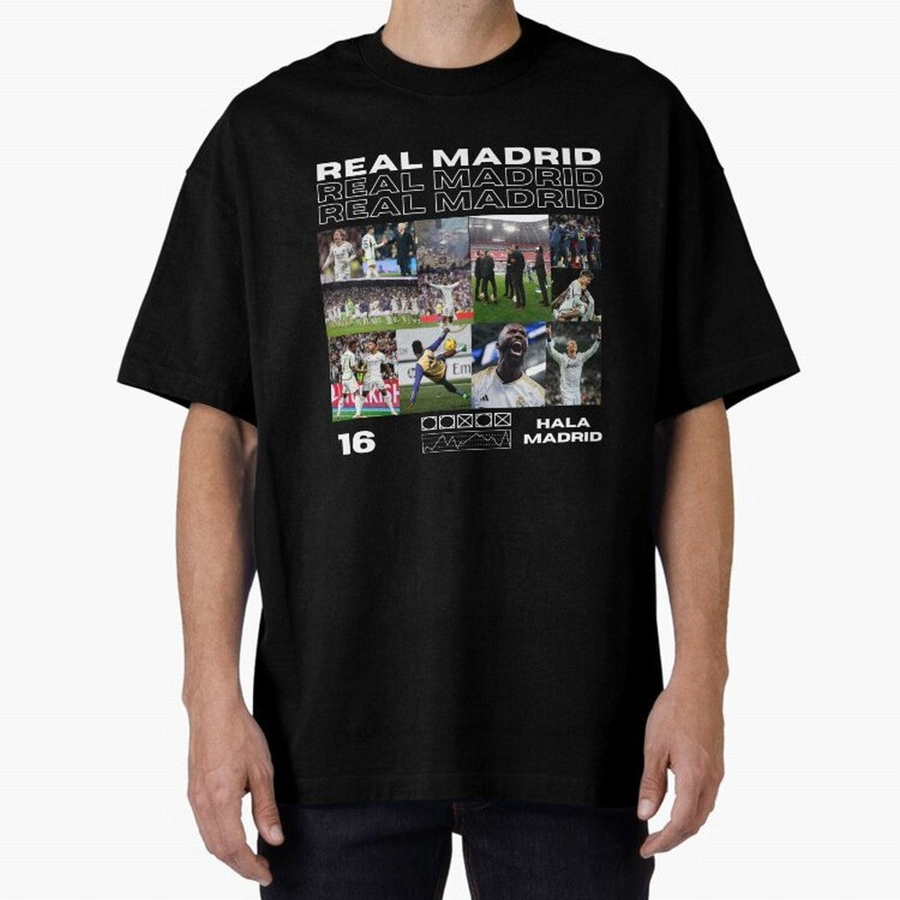 Real Madrid design Oversized T-Shirt Cheer for Match Day Hype around FIFA World Cup 2026, Haaland and Mbappe, Argentina and Brazil, Game Day Rituals, Football Legends, Country Pride and the Road to the Final; Perfect for People Who Love Argentina,