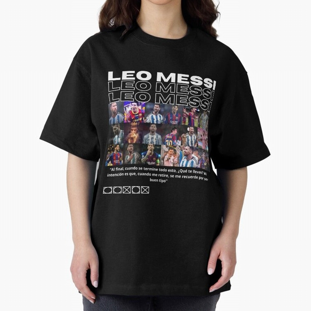 Leo Messi design Oversized T-Shirt Represent Match Day Hype around FIFA World Cup 2026, Neymar, Portugal, Champion Mindset, Group Stage Buzz, Knockout Tension and Passionate Fan Culture; Ideal for Passionate Fans Who Love Underdog Stories,