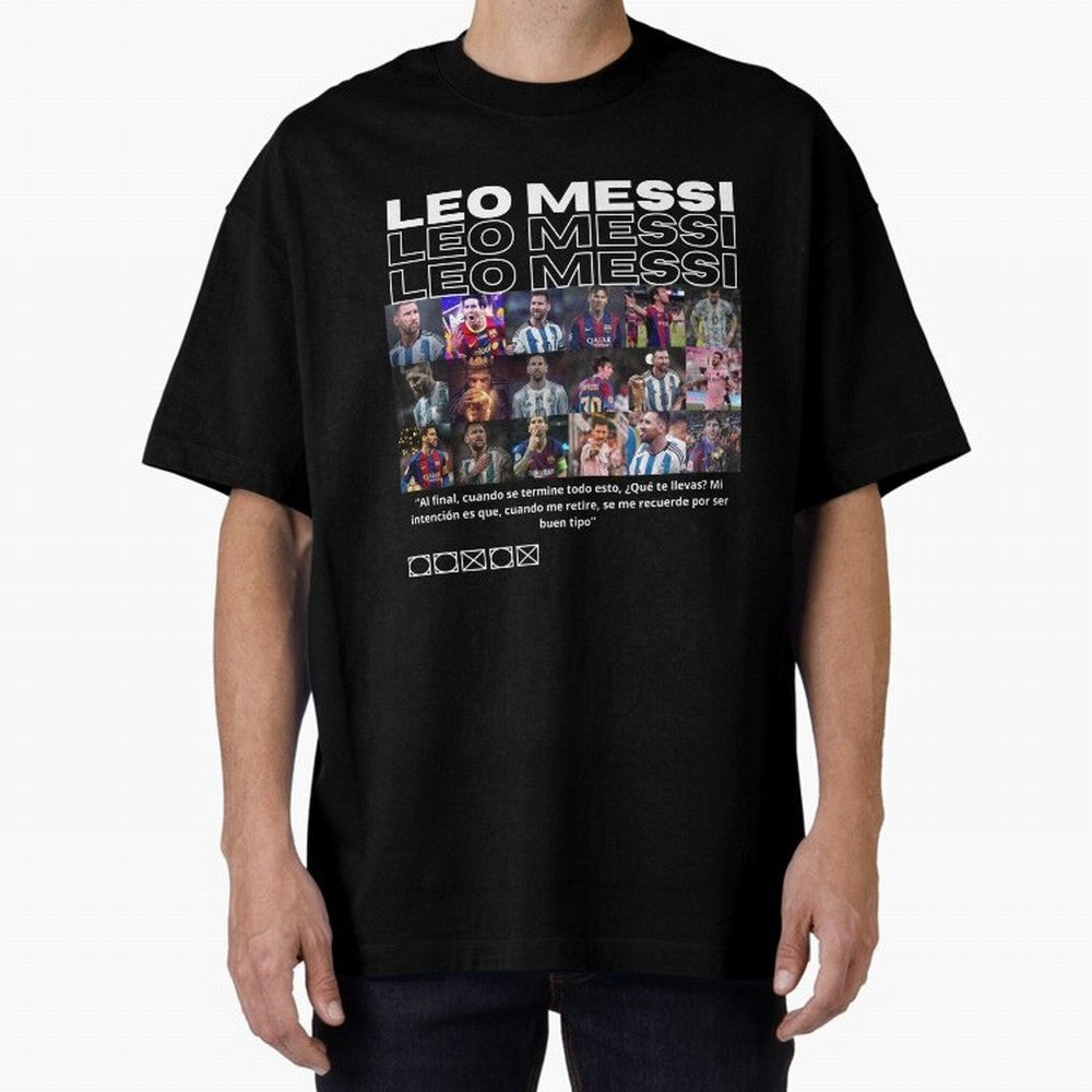 Leo Messi design Oversized T-Shirt Represent Match Day Hype around FIFA World Cup 2026, Neymar, Portugal, Champion Mindset, Group Stage Buzz, Knockout Tension and Passionate Fan Culture; Ideal for Passionate Fans Who Love Underdog Stories,