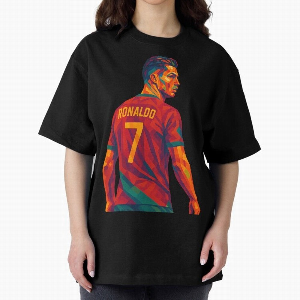 Cristiano Ronaldo Oversized T-Shirt Support FIFA World Cup 2026 for Fans of CR7 and Messi and Portugal, Spain and Germany, Bringing Football History, Final Match Energy, Crowd Noise and Once in a Lifetime Moments; Made for Die Hard Supporters,