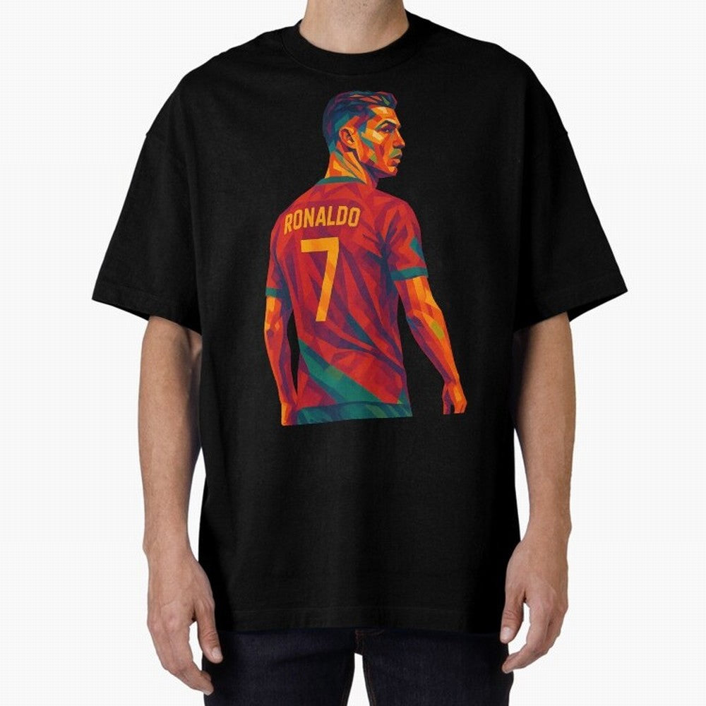 Cristiano Ronaldo Oversized T-Shirt Support FIFA World Cup 2026 for Fans of CR7 and Messi and Portugal, Spain and Germany, Bringing Football History, Final Match Energy, Crowd Noise and Once in a Lifetime Moments; Made for Die Hard Supporters,