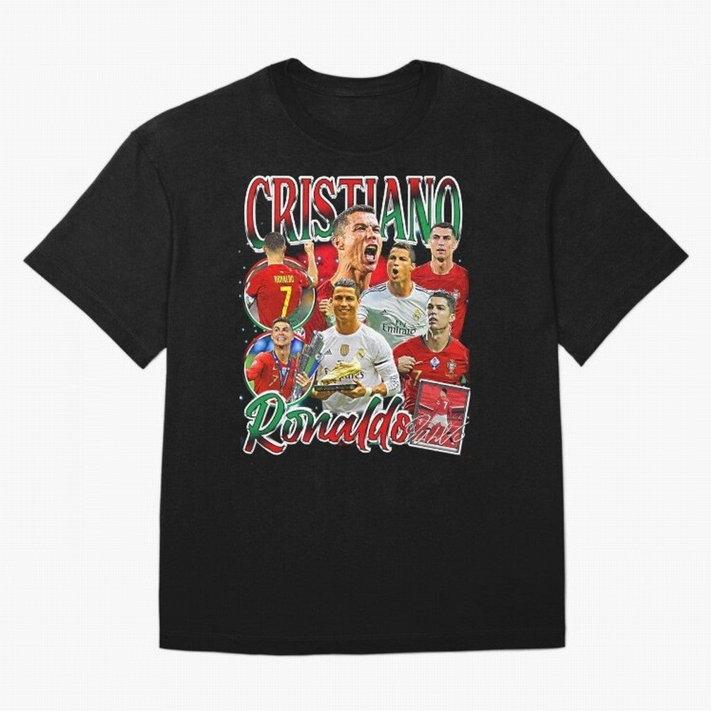 Cristiano Ronaldo Premium Quality Oversized T-Shirt Celebrate Rivalries and Pride in Global Football Passion for FIFA World Cup 2026 USA Canada Mexico, Made for Neymar, Haaland and Cristiano Ronaldo, Argentina, Vintage Soccer Flavor, Modern