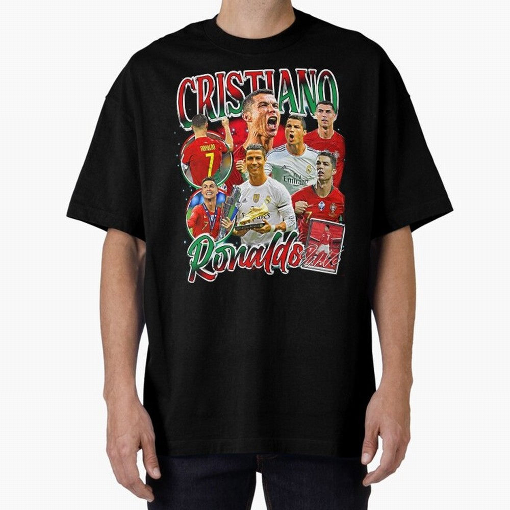 Cristiano Ronaldo Premium Quality Oversized T-Shirt Celebrate Rivalries and Pride in Global Football Passion for FIFA World Cup 2026 USA Canada Mexico, Made for Neymar, Haaland and Cristiano Ronaldo, Argentina, Vintage Soccer Flavor, Modern