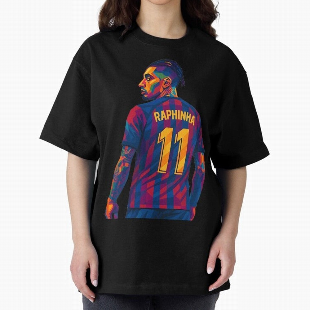 Raphinha Oversized T-Shirt Unlock Match Day Hype around FIFA World Cup 2026 USA Canada Mexico, Mbappe and Neymar, Spain and Netherlands, Champion Mindset, Group Stage Buzz, Knockout Tension and Passionate Fan Culture; Made for Die Hard Supporters,