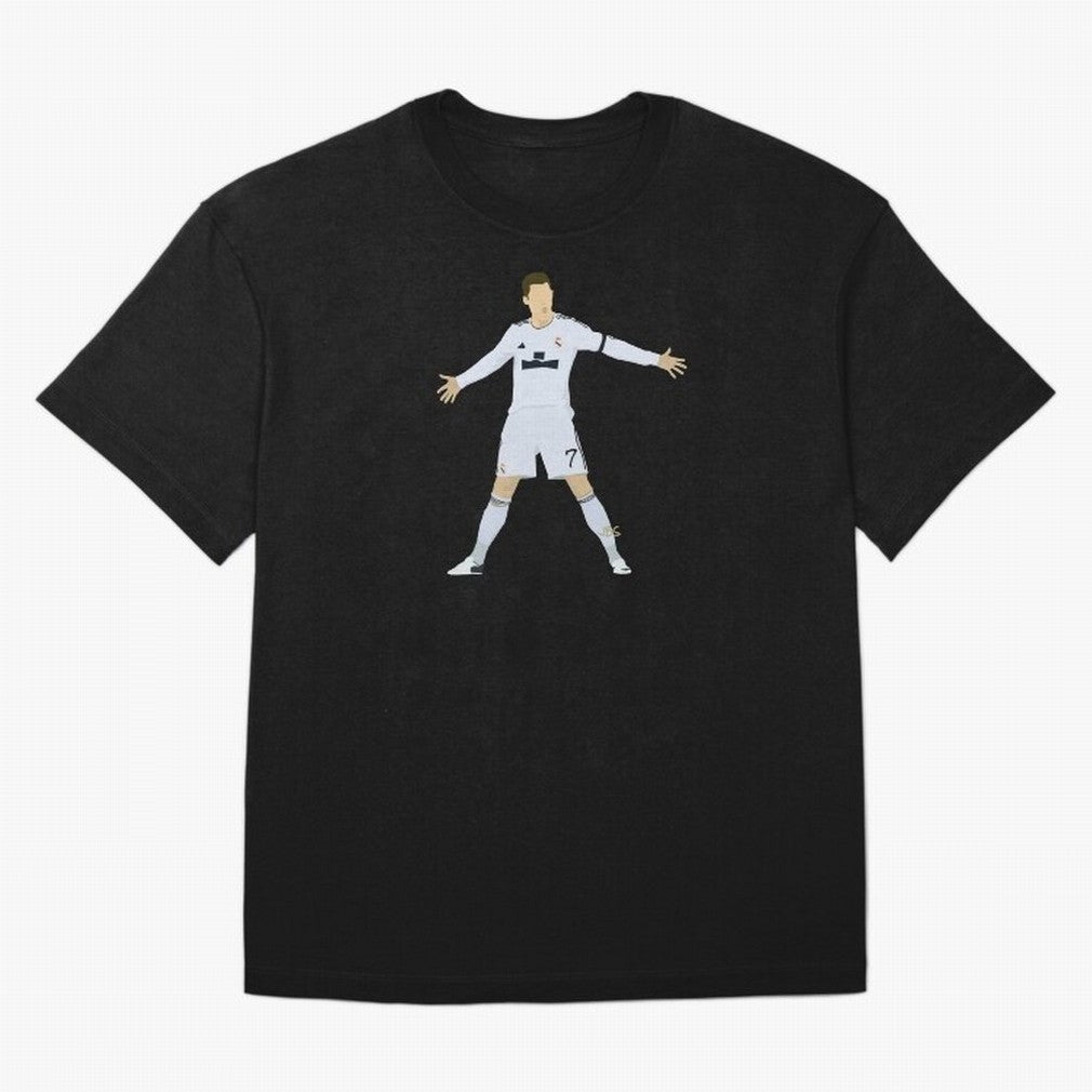 Cristiano Ronaldo celebrates at Real Madrid Oversized T-Shirt Mark Match Day Hype around FIFA World Cup 2026, Messi, Neymar and Mbappe, France, Stadium Memories, Football Loyalty, International Chants and Championship Tradition; Perfect for