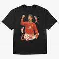 Young Cristiano Ronaldo Man United Art ¨C Rising Soccer Legend Tribute	 Oversized T-Shirt Celebrate the Road through FIFA World Cup 2026 Group Stage for Fans of Messi, CR7 and Mbappe and Brazil, Bringing Champion Mindset, Group Stage Buzz, Knockout