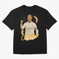 Cristiano Ronaldo Madrid Art - Iconic Soccer Legend Tribute Oversized T-Shirt Build Match Day Hype around FIFA World Cup 2026 USA Canada Mexico, CR7 and Messi, Portugal, Football Passion, Legendary Performances, Festival Vibes and Supporter