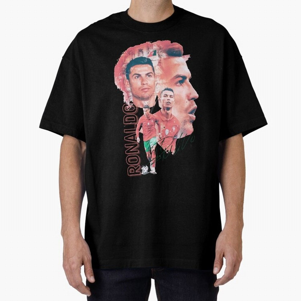 Cristiano Ronaldo Design Oversized T-Shirt Join FIFA World Cup 2026 USA Canada Mexico for Fans of Neymar and Spain and Netherlands, Bringing Match Day Excitement, Supporter Culture, Golden Goals and Global Football Passion; Ideal for Passionate